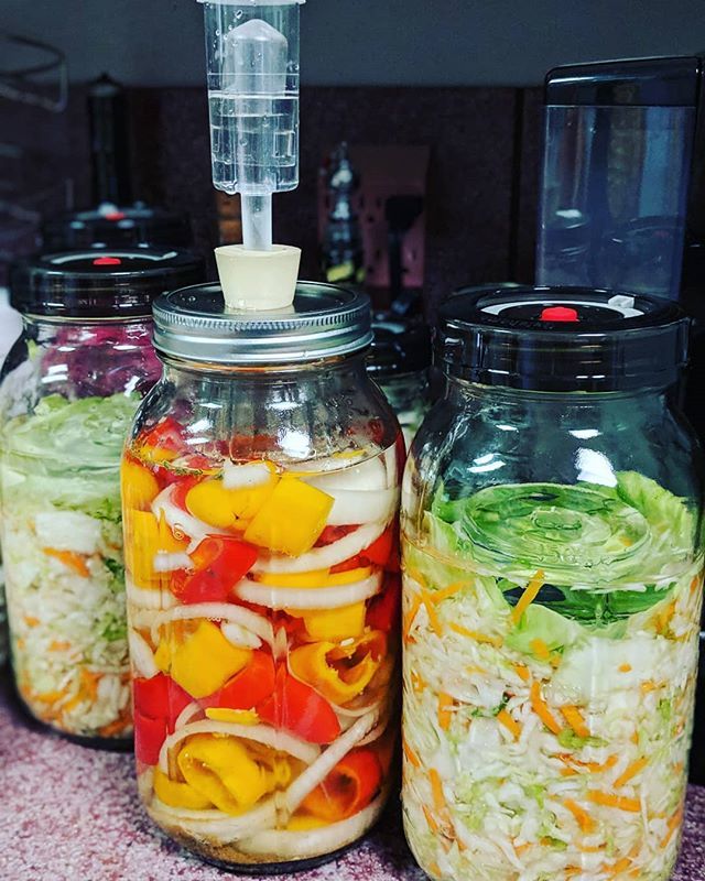 homemade sauerkraut in mason jar