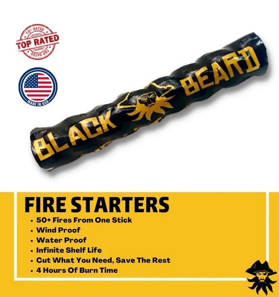 Fire Starter Sticks | Single Stick Black Beard Fire Starters